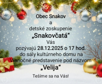 Aktuality / Vianočné predstavenie  - ’’ Velija ’’ - 28.12.2025 o 17.00 hod. - foto